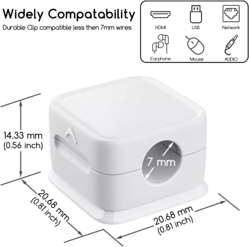 Magnetic Cable Clips Organizer – Adjustable Cord Holder with Strong Adhesive and Easy Cable Management - Image 5