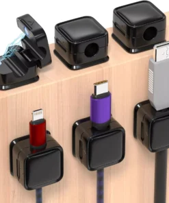 Magnetic Cable Clips Organizer – Adjustable Cord Holder with Strong Adhesive and Easy Cable Management