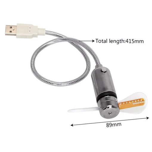 LED Clock USB Mini Fan with Real-Time Display - Image 8