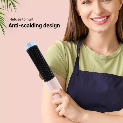Portable Wireless Hair Styling Brush: Fast-Heating USB Rechargeable Straightener & Curler - Image 8