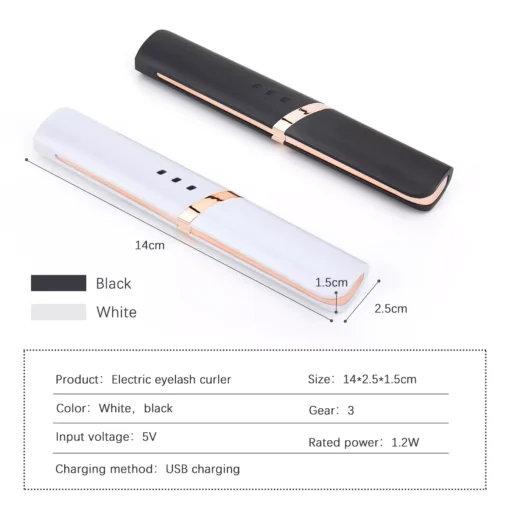 Quick Heating USB Rechargeable Eyelash Curler for Long-Lasting, Natural-Looking Curls - Image 13