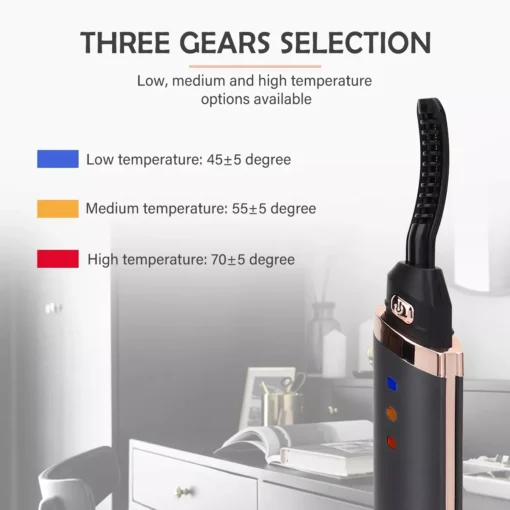Quick Heating USB Rechargeable Eyelash Curler for Long-Lasting, Natural-Looking Curls - Image 8