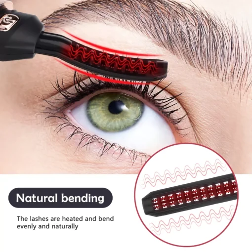 Quick Heating USB Rechargeable Eyelash Curler for Long-Lasting, Natural-Looking Curls - Image 6