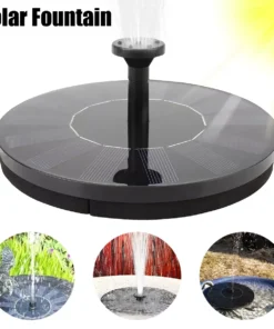 3W Solar Fountain with LED Lights & Multiple Nozzles