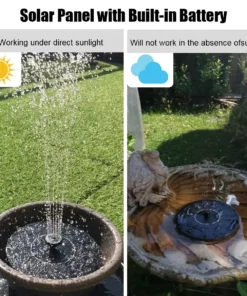 3W Solar Fountain with LED Lights & Multiple Nozzles