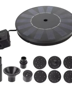 3W Solar Fountain with LED Lights & Multiple Nozzles