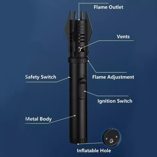 360° Outdoor Windproof Turbine Torch Lighter - Image 8