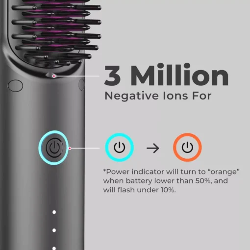 Wireless Dual-Purpose Mini Hair Straightener & Curler with Ionic Technology - Image 3