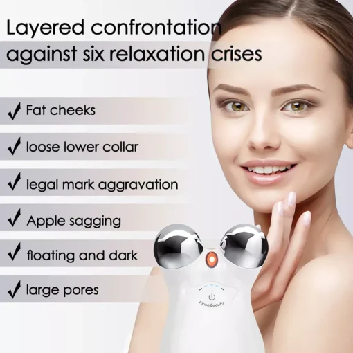 Ultimate Electric Face Roller V Massager for Youthful Radiance - Image 2