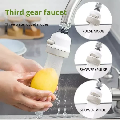 3-Mode Anti-Splash Supercharged Kitchen Faucet Sprinkler with Filter - Image 2