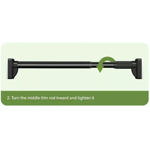 Adjustable Stainless Steel Shower Curtain Rod Holder - Image 8