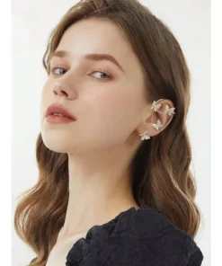 Crystal Butterfly Clip Earrings