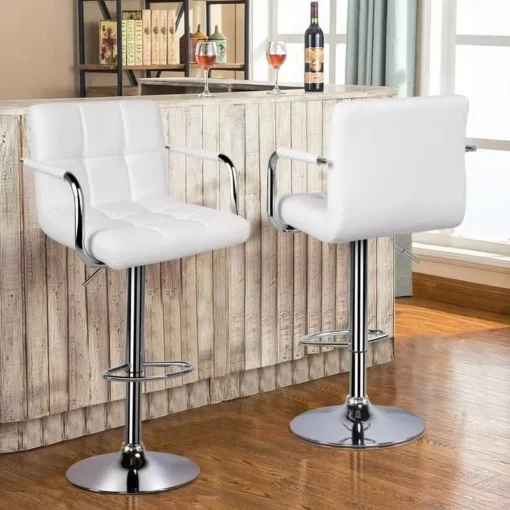 Luxury Adjustable Square Bar Stools