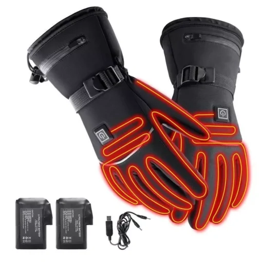 Touchscreen Waterproof Heated Winter Gloves for Outdoor Activities