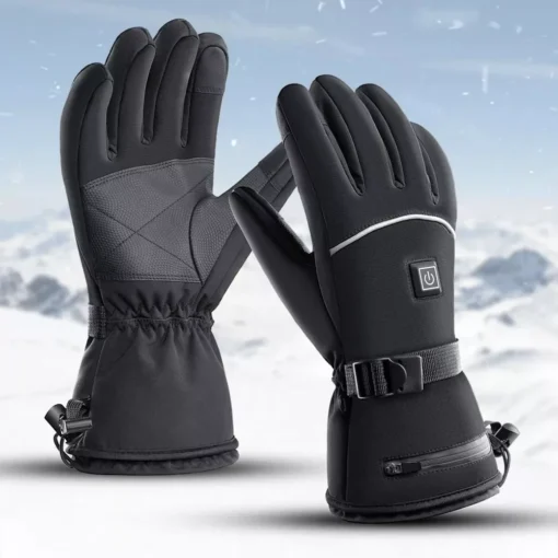 Touchscreen Waterproof Heated Winter Gloves for Outdoor Activities - Image 2