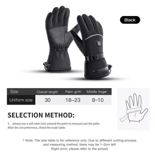Touchscreen Waterproof Heated Winter Gloves for Outdoor Activities - Image 8