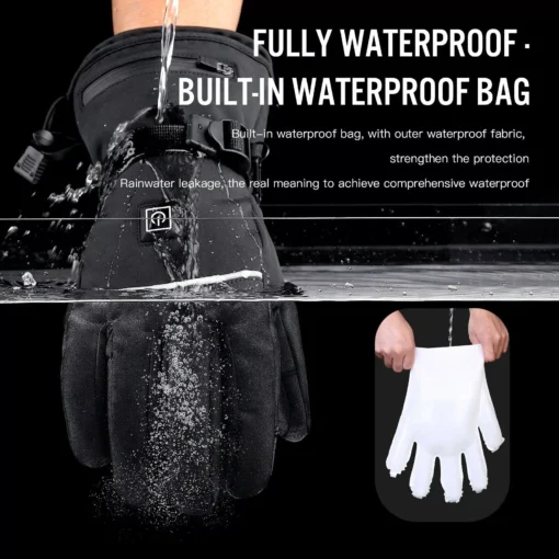 Touchscreen Waterproof Heated Winter Gloves for Outdoor Activities - Image 4