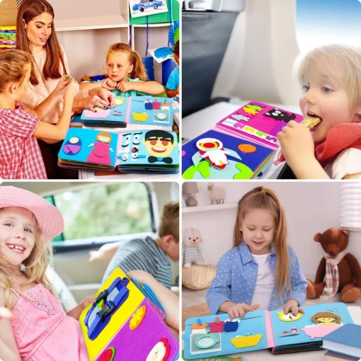 Montessori Toddler Learning Cloth Book - Image 6