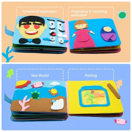 Montessori Toddler Learning Cloth Book - Image 5