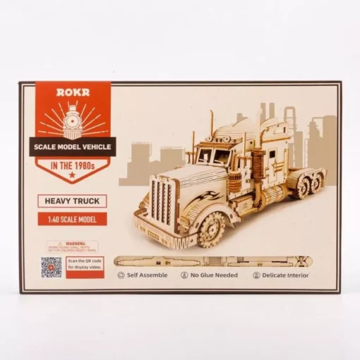 3D Wooden Puzzle Model Kit – Heavy Truck - Image 3
