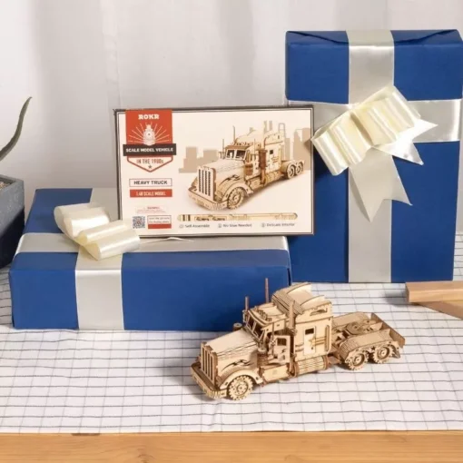 3D Wooden Puzzle Model Kit – Heavy Truck - Image 2