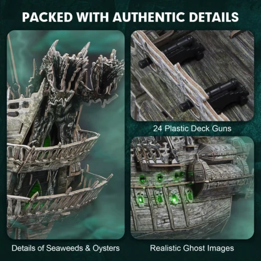 3D LED Flying Dutchman Pirate Ship Puzzle – 360 Pieces - Image 4