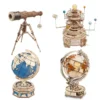 3D Wooden Puzzle Telescope and Orrery Model Kits
