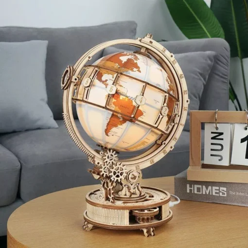 3D Wooden Puzzle Telescope and Orrery Model Kits - Image 2