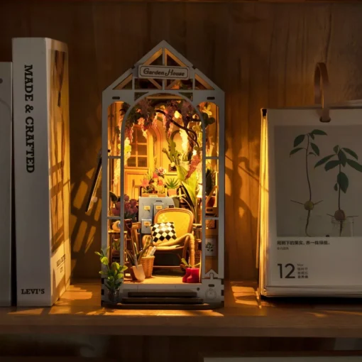 DIY 3D Book Nook Gardenhouse Puzzle with Lights - Image 3