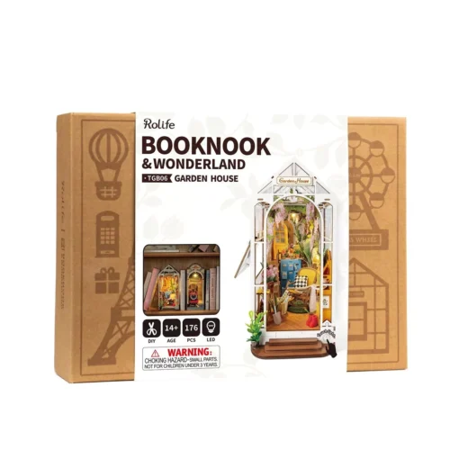 DIY 3D Book Nook Gardenhouse Puzzle with Lights - Image 6