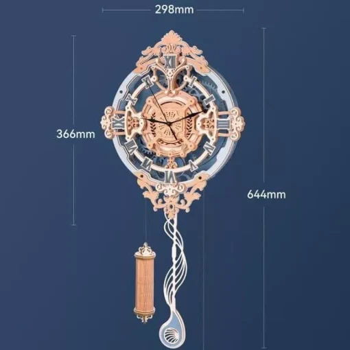 Wall Clock 3D Wooden Puzzle – Enchanting IQ Puzzle Model - Image 4