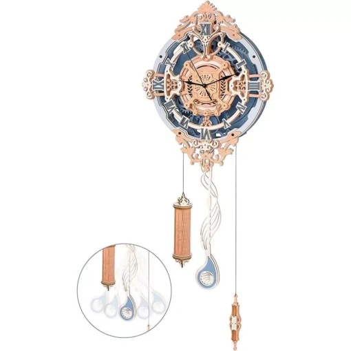 Wall Clock 3D Wooden Puzzle – Enchanting IQ Puzzle Model - Image 2
