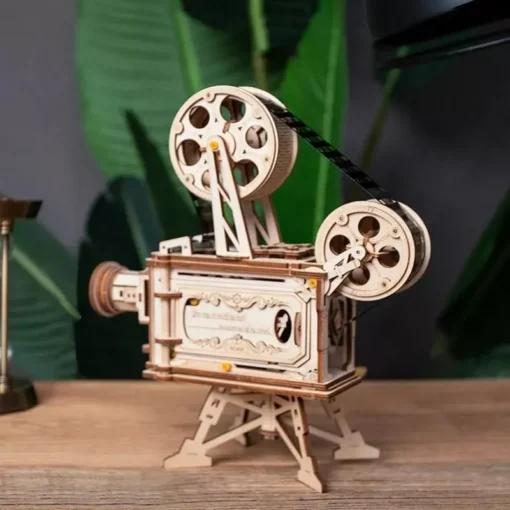 DIY 3D Wooden Film Projector Model Kit - Image 5