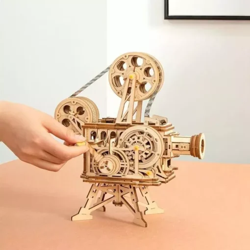 DIY 3D Wooden Film Projector Model Kit - Image 4