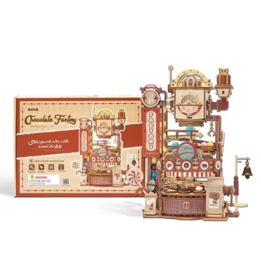 DIY Chocolate Factory Marble Run – 3D Wooden Puzzle Toy - Image 6