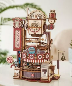 DIY Chocolate Factory Marble Run – 3D Wooden Puzzle Toy