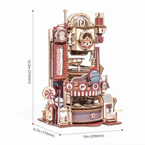 DIY Chocolate Factory Marble Run – 3D Wooden Puzzle Toy - Image 7