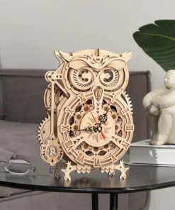 3D Wooden Owl Clock Puzzle – Interactive Building Kit for Creative Minds