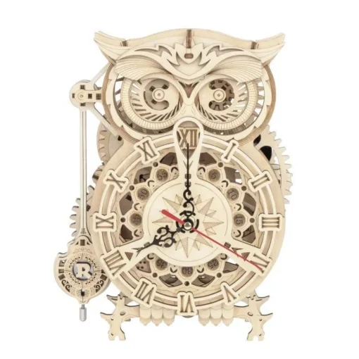 3D Wooden Owl Clock Puzzle – Interactive Building Kit for Creative Minds - Image 6