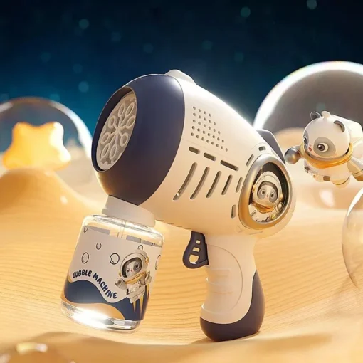 Electric Space-Themed Gatling Bubble Gun for Kids - Image 3