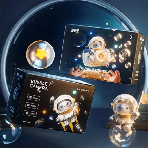 Astronaut-Themed Bubble Camera: Automatic Electric Bubble Blower for Kids - Image 7