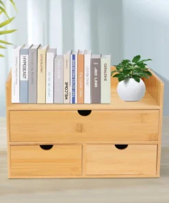 Original Bamboo 3-Drawer Desk Organizer