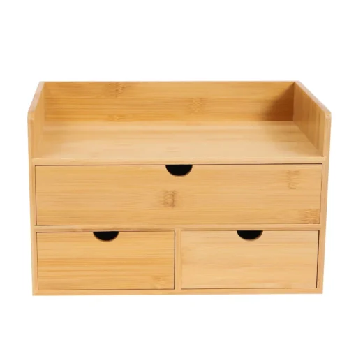 Original Bamboo 3-Drawer Desk Organizer - Image 4