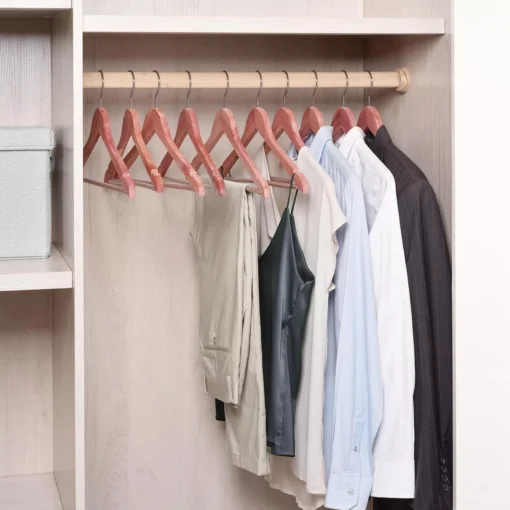 Luxurious Red Cedar Wood Hangers 30-Pack with 360° Swivel Hook - Image 8
