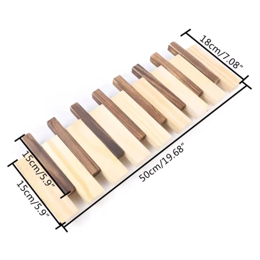 Wall-Mounted Wooden Coat & Hat Rack - Image 5