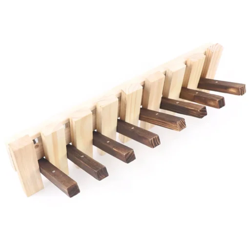 Wall-Mounted Wooden Coat & Hat Rack - Image 6