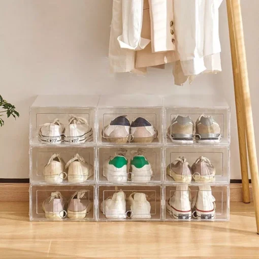 Transparent Shoe Storage Organizer Box - Image 2