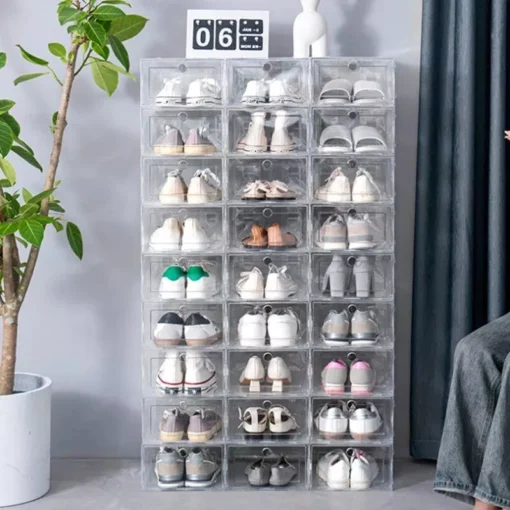 Transparent Shoe Storage Organizer Box - Image 5