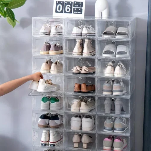 Transparent Shoe Storage Organizer Box - Image 4