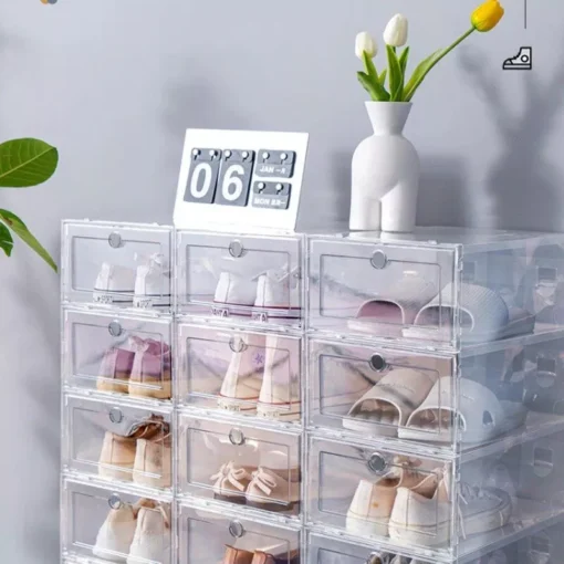 Transparent Shoe Storage Organizer Box - Image 7